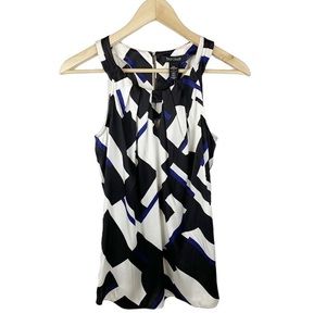 White House Black Market Sleeveless Silk Blend Top